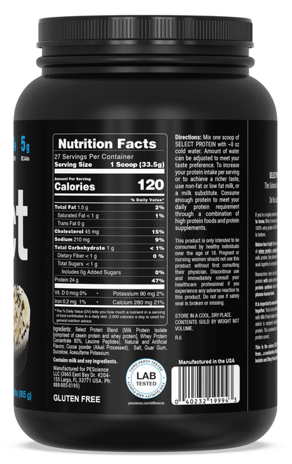 PEScience Select Low Carb Protein Powder, Chocolate Cupcake, 27 Serving, Keto PEScienceUS supplements