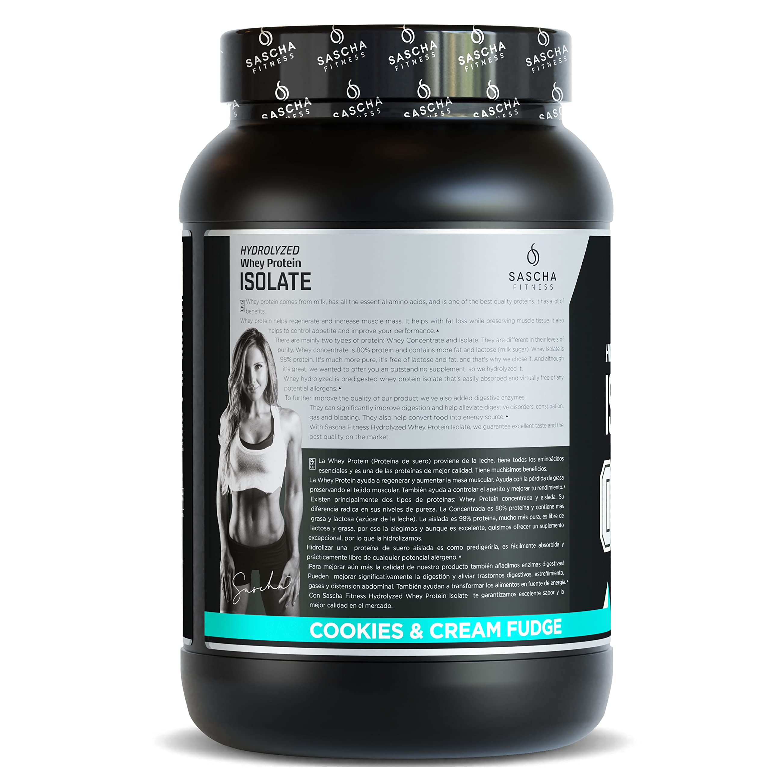 SASCHA FITNESS Hydrolyzed Whey Protein Isolate,100% Grass-Fed (2 Pounds, Cookies SASCHA FITNESSUS supplements
