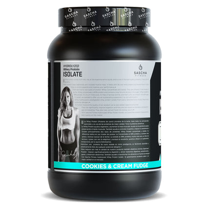 SASCHA FITNESS Hydrolyzed Whey Protein Isolate,100% Grass-Fed (2 Pounds, Cookies SASCHA FITNESSUS supplements
