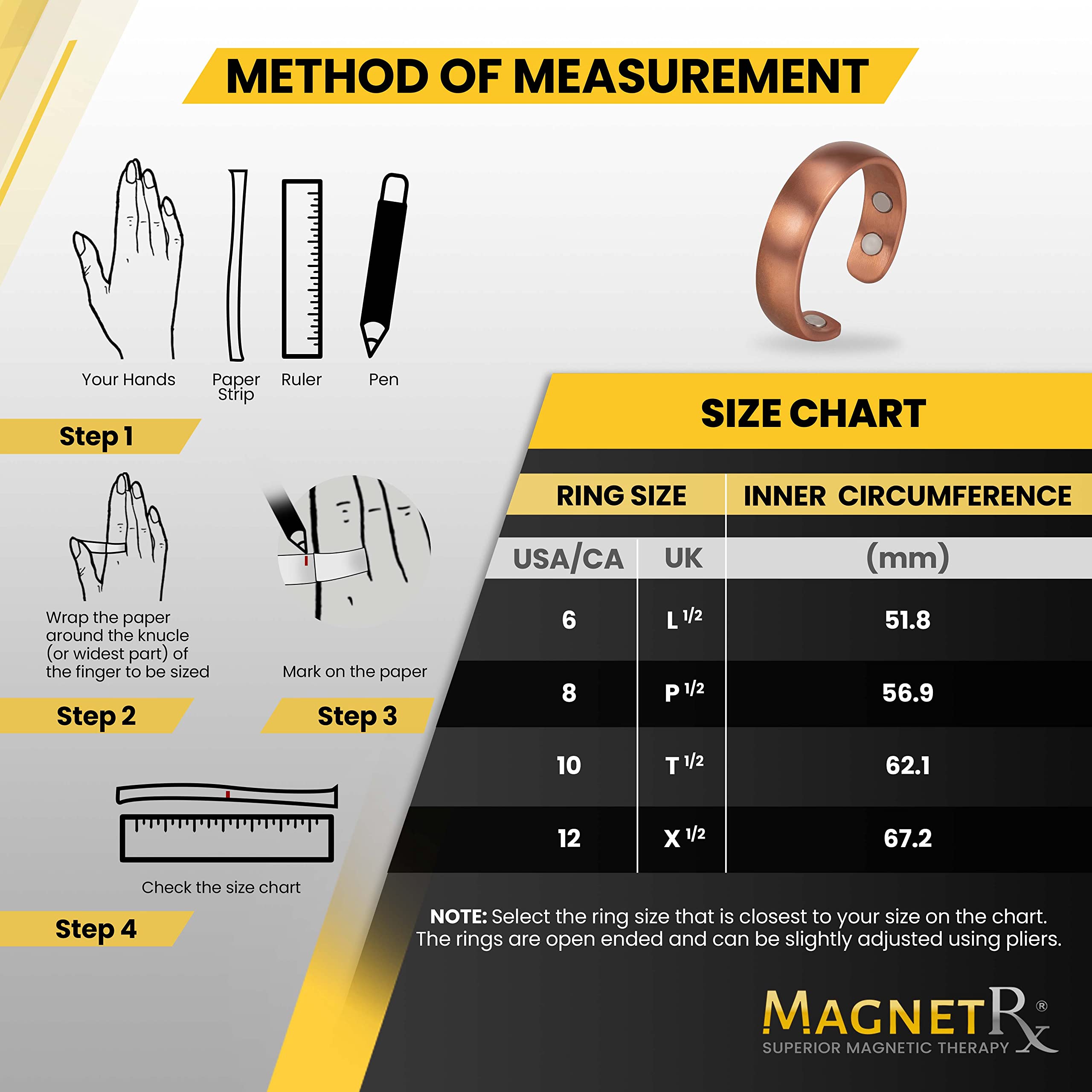 MagnetRX® Magnetic Copper Ring – Elegant Magnetic Rings – Copper Rings for Women & Men MagnetRXAu supplements