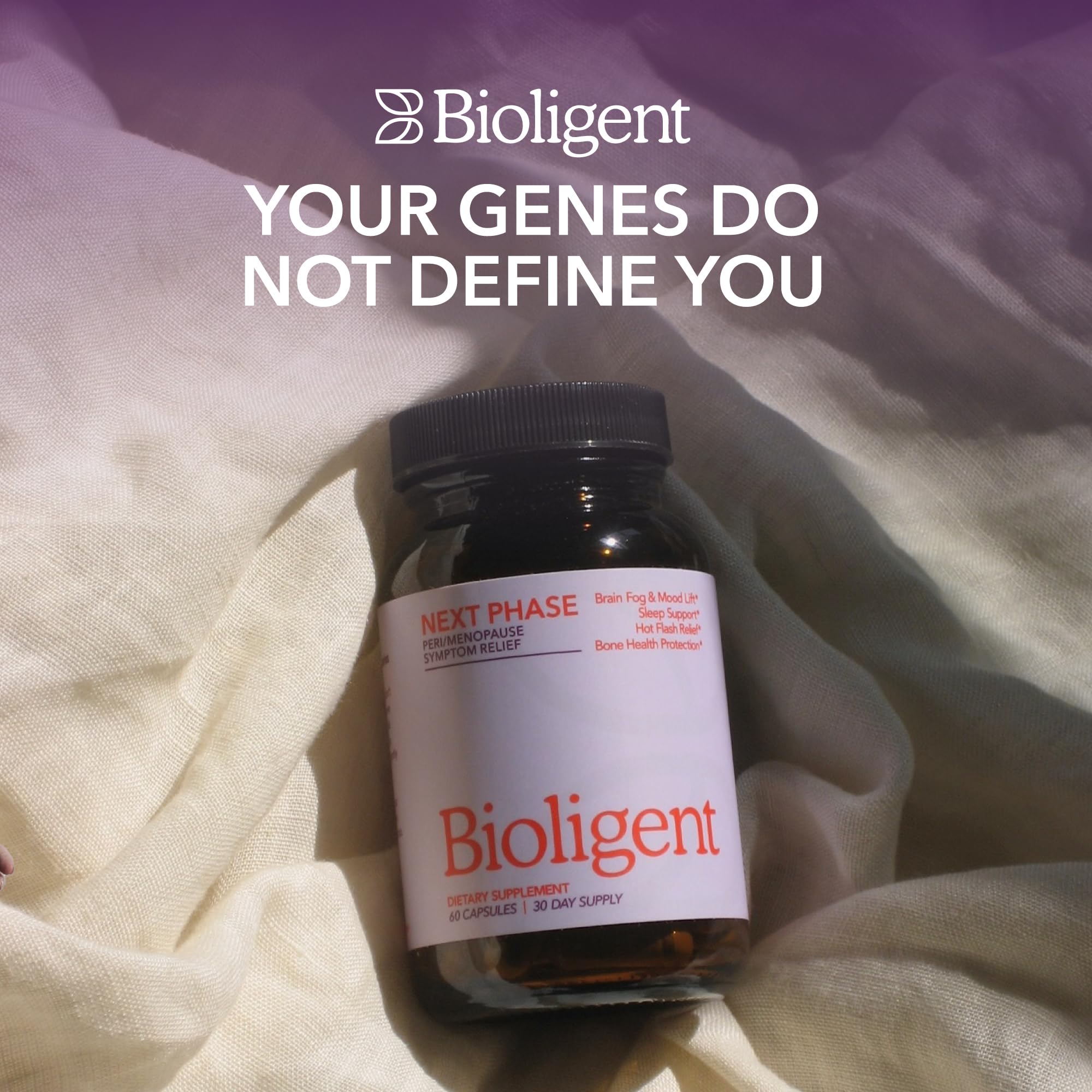 Bioligent Menopause Support Supplement for Women, Hot Flash, Sleep, Mood & Focus Support, Hormone-Free with Maca, Ginseng, Chamomile & Saffron, Non-GMO, 60 Capsules, 30 Day Supply BIOLIGENTAu supplements