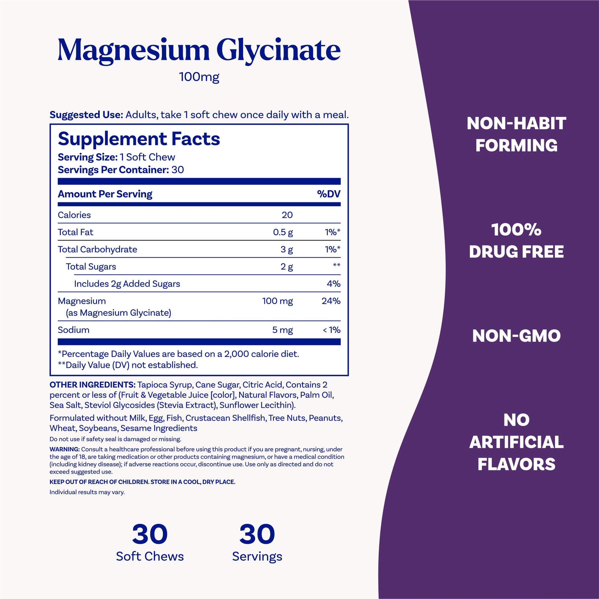 Natrol Magnesium Glycinate Supplements 100mg, Cherry Lemon Soft Chews for Healthy Sleep and Body, Magnesium Glycinate 100mg, Up to a 30 Day Supply NatrolAu supplements