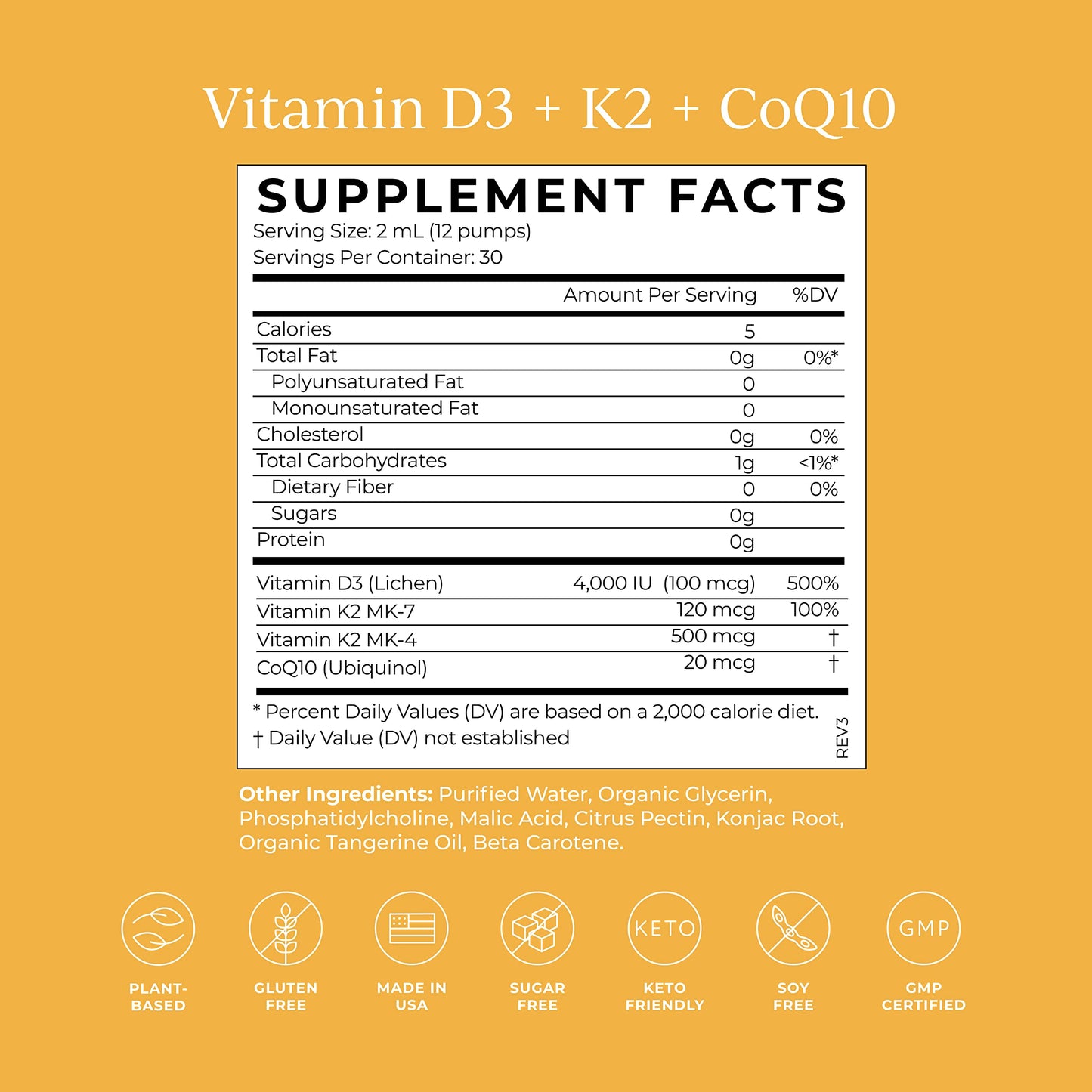 CYMBIOTIKA Vitamin D3 + K2 + CoQ10 Liquid, Vitamin D Supplement for Immune Support, Heart Health & Bone Health, Energy Booster, Liposomal Delivery, Vegan, Keto Ingredients, Tangerine Flavor CYMBIOTIKAUS supplements