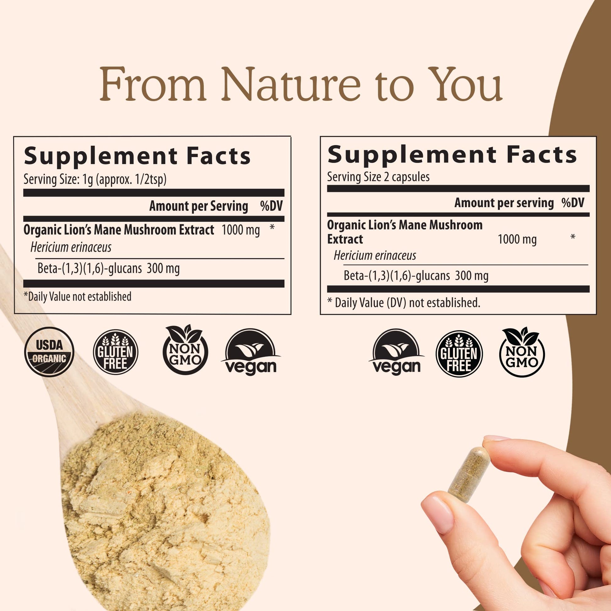 Real Mushrooms Lion’s Mane Capsules - Organic Lions Mane Mushroom Extract Real MushroomsAu supplements