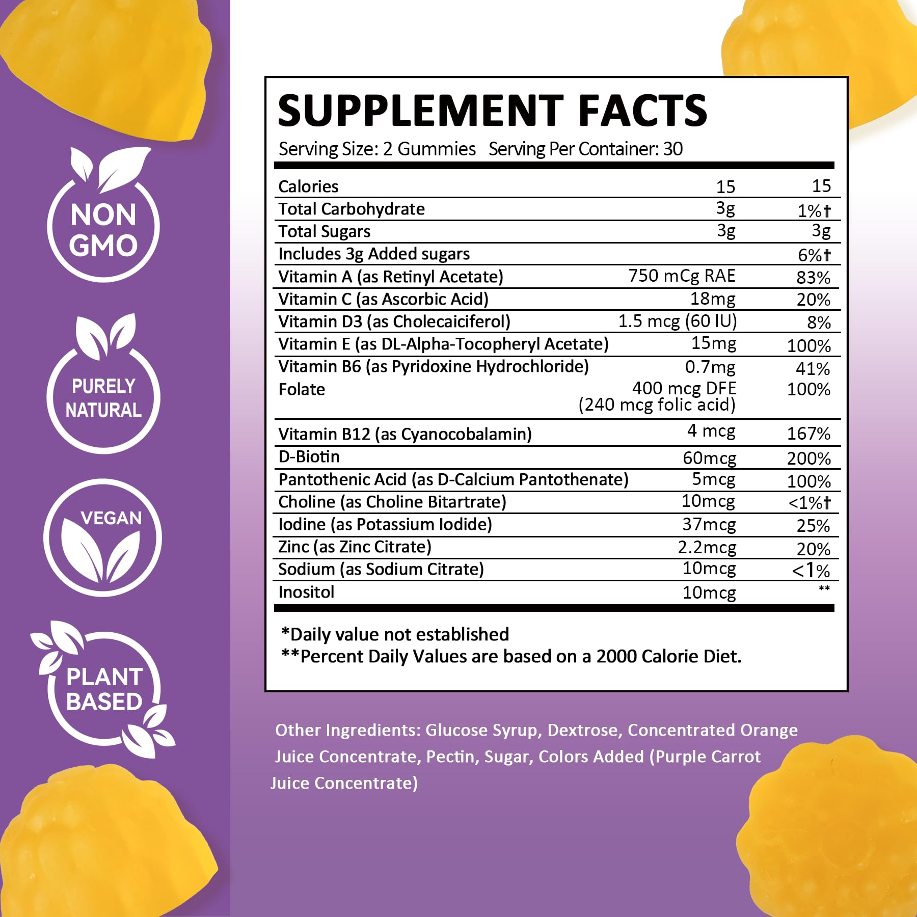 Fibro Gummies for Women Ovarian, Multivitamin Gummies for Hormone Balance, Ovarian Support Inositol Gummy with Vitamin A, E, and Minerals, 60 Count FeelherbsAu supplements