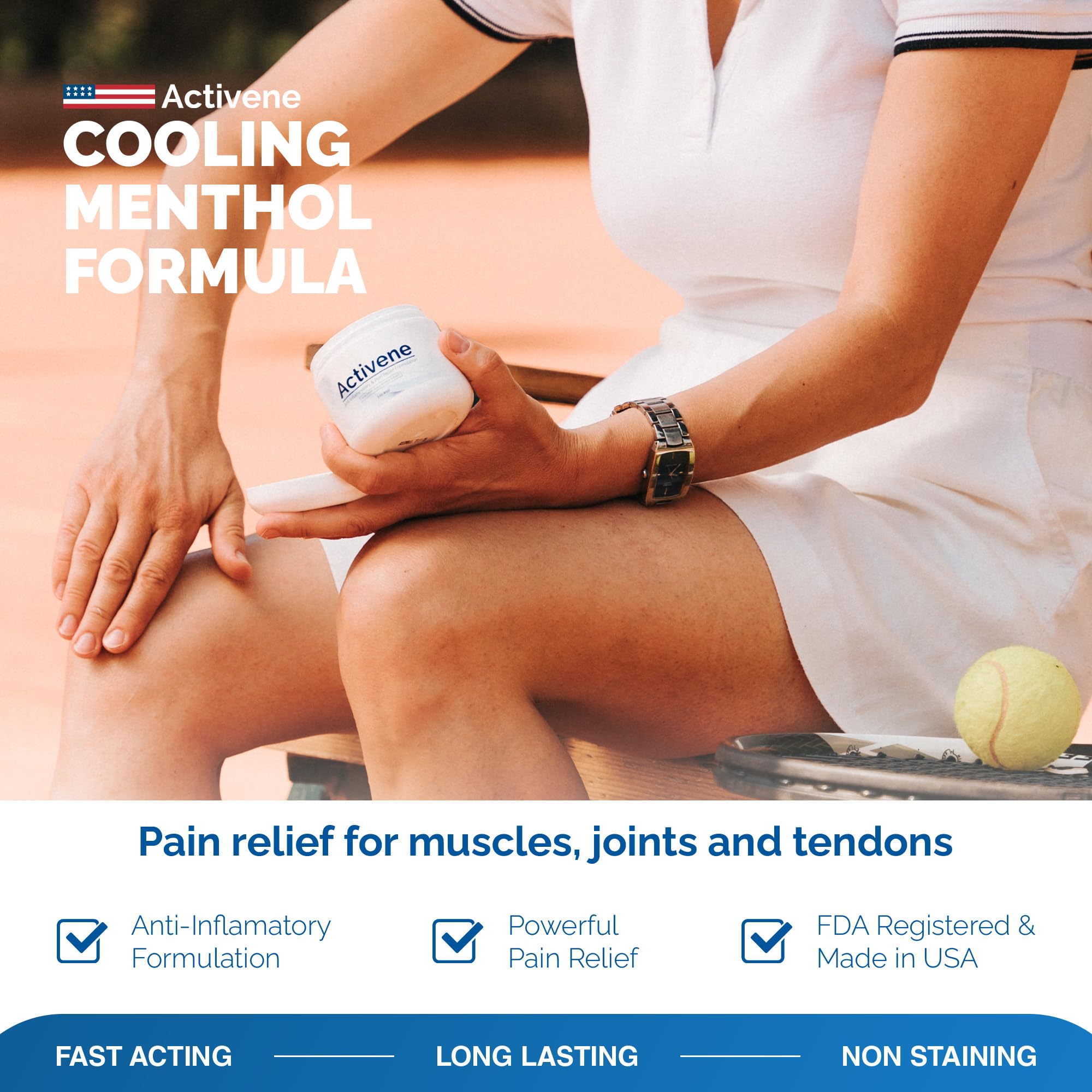 Activene Pain Relief Cream - Anti Inflammatory formulation with Powerful Arnica, Menthol & MSM for Joints, Tendons & Muscles. Chosen by Sufferers of Arthritis, Knee, Shoulder, Neck, Back & Other Pains ActiveneAu supplements