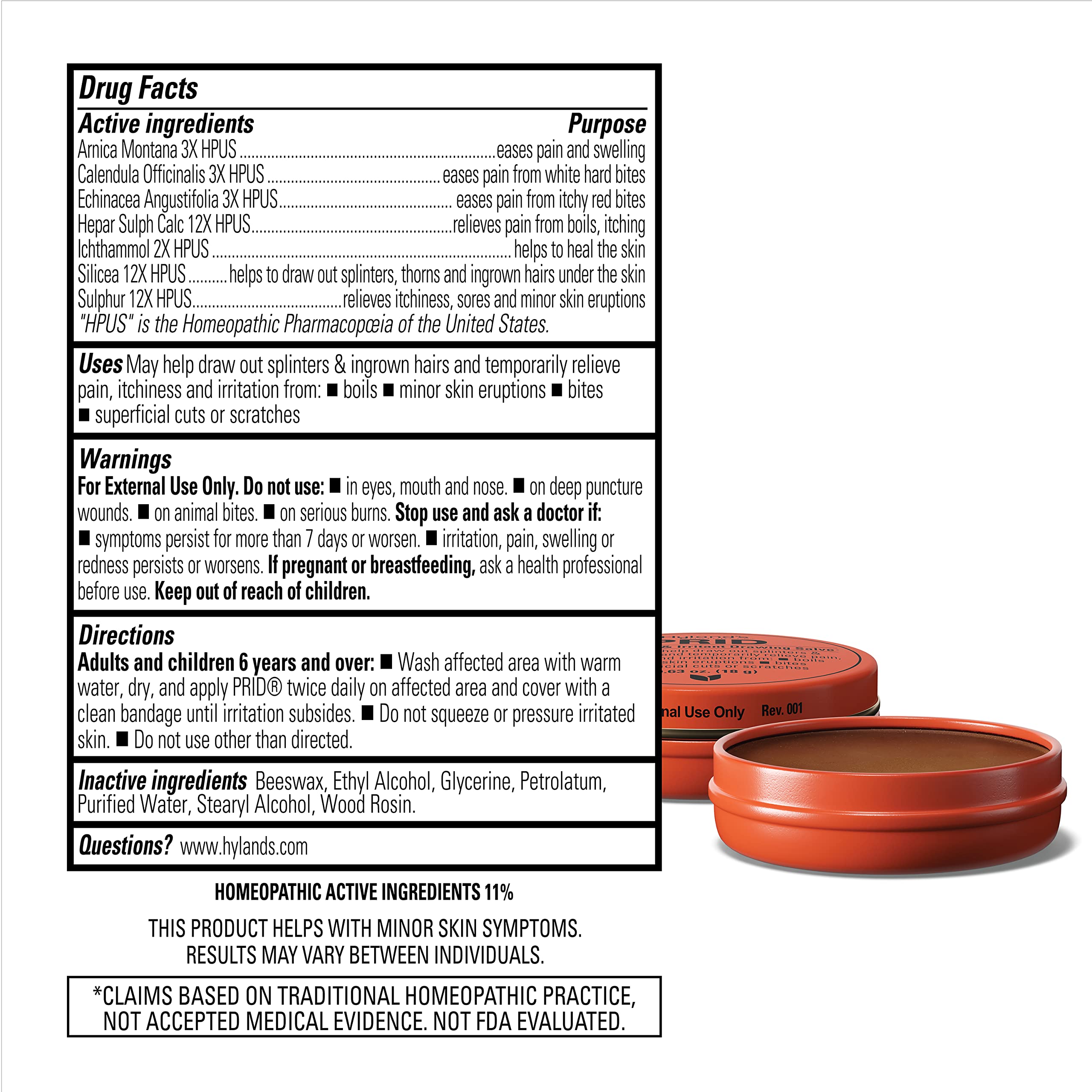 Hyland's PRID Drawing Salve Naturals (2 Pack) Hyland'sAu supplements