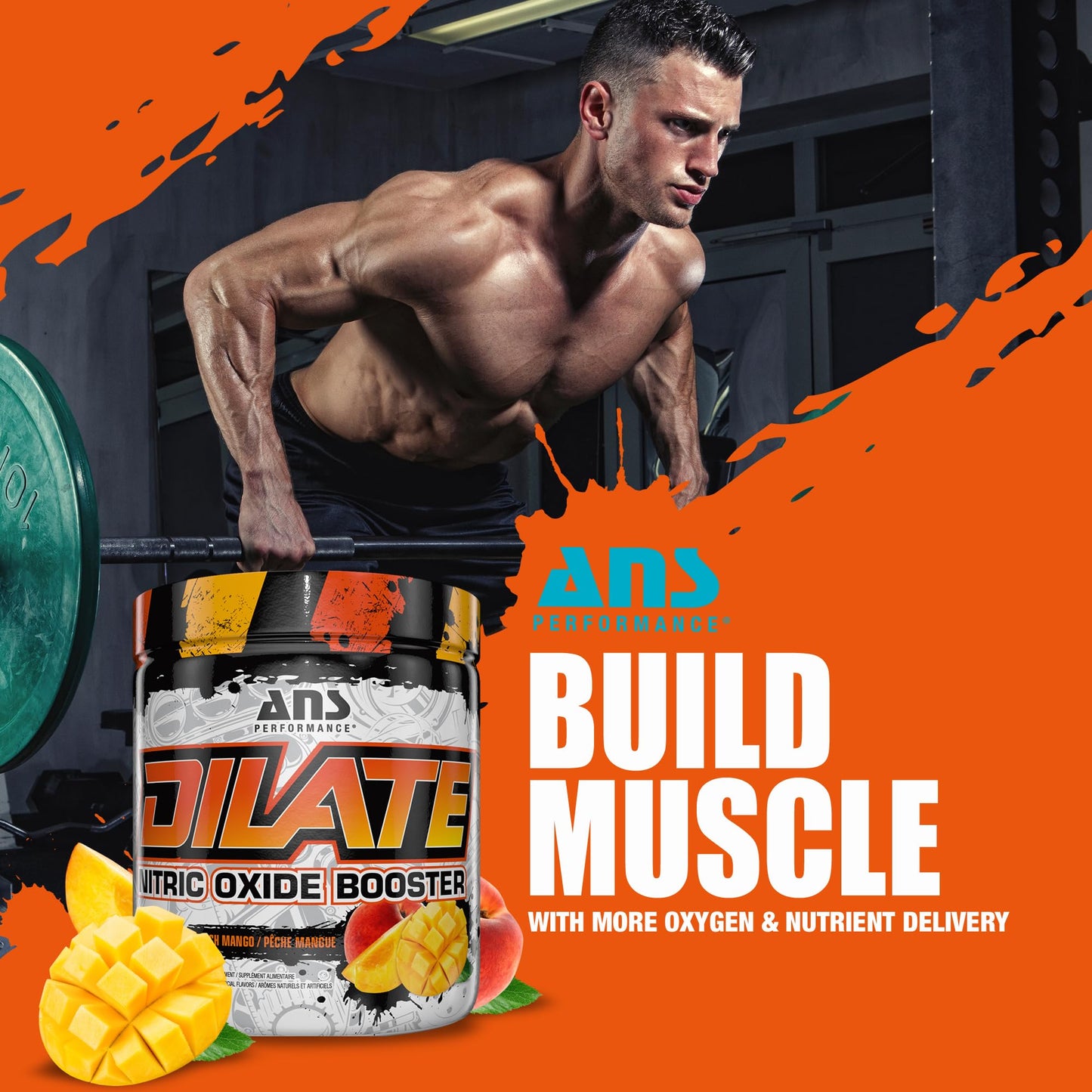 ANS Performance Dilate Pump PreWorkout Powder - Dietary Supplement - Maximizes ANS PerformanceUS supplements