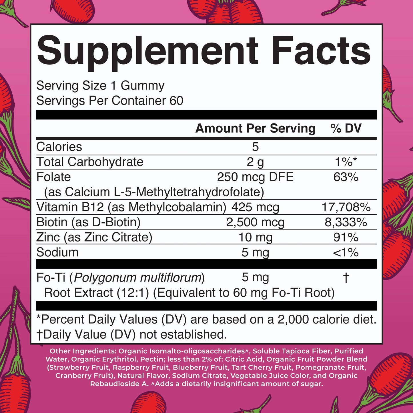 MaryRuth Organics Biotin Gummies | Sugar Free | Vegan | Non-GMO | 2,500 mcg Biotin Supplement | Hair Skin and Nails Vitamins | Hair Growth Vitamins | Hair Growth Supplement | 60 Count MARYRUTH'SUS supplements