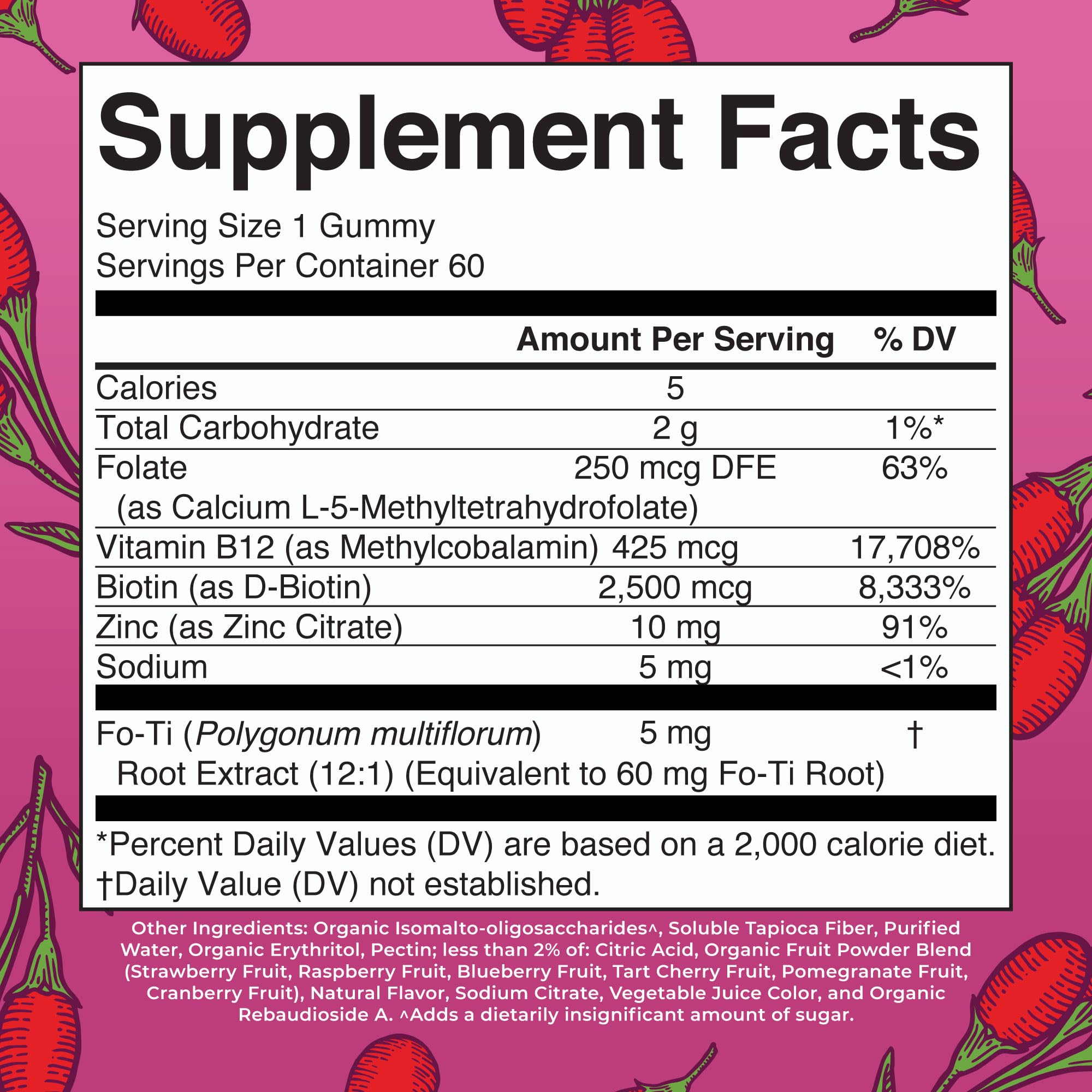 MaryRuth Organics Biotin Gummies | Sugar Free | Vegan | Non-GMO | 2,500 mcg Biotin Supplement | Hair Skin and Nails Vitamins | Hair Growth Vitamins | Hair Growth Supplement | 60 Count MARYRUTH'SUS supplements