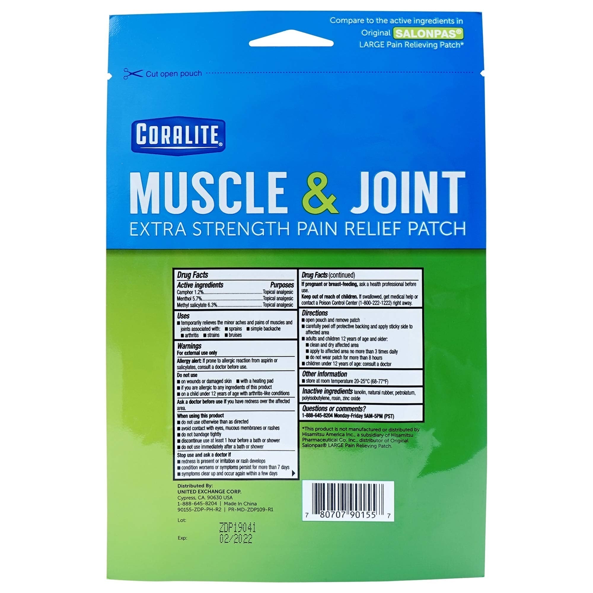 Coralite Pain Relieving Patch - Extra Strength Joint & Muscle Pain Relief Patches for Back Pain, Muscle Soreness and Joint Pain, 2 Patches Per Pack (24 Pack) CoraliteAu supplements