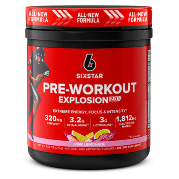 Six Star Pre-Workout Explosion 2.0 Pink Lemonade - Pre-Workout Powder, Explosive Energy Six StarAu supplements