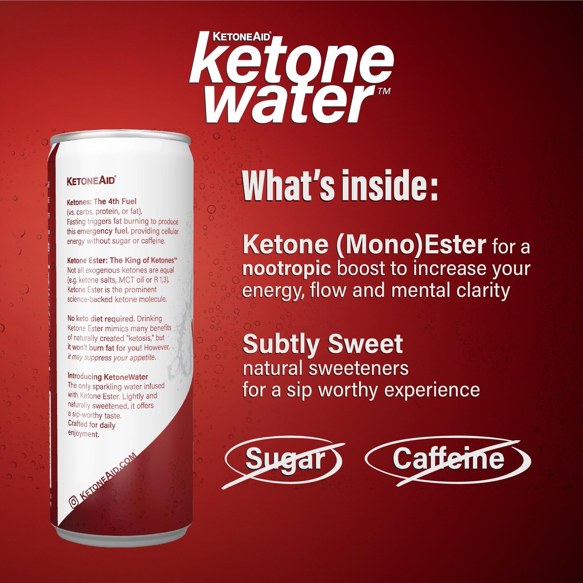 KetoneWater | Functional Sparkling Water w/Ketone Ester (3 Grams) | Black Cherry Flavor KetoneAidAu supplements