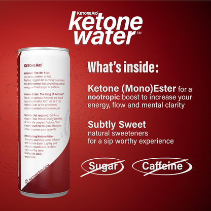 KetoneWater | Functional Sparkling Water w/Ketone Ester (3 Grams) | Black Cherry Flavor KetoneAidUS supplements