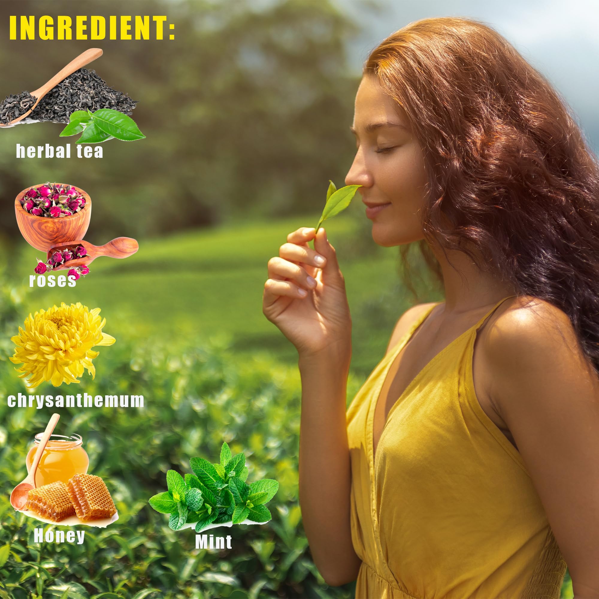 Honey and rose Herbal Cigarettes - Tobacco and Nicotine Free 2 Packs xuan chiAu supplements