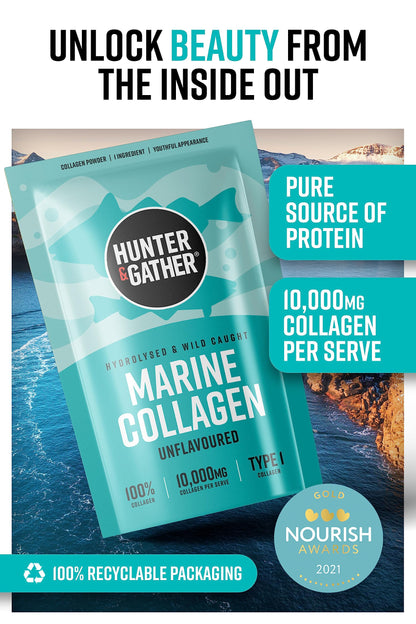 Hunter & Gather Marine Collagen Powder 300g | Pure Unflavoured Premium Hydrolysed Wild Caught Marine Collagen Hunter & GatherUS supplements