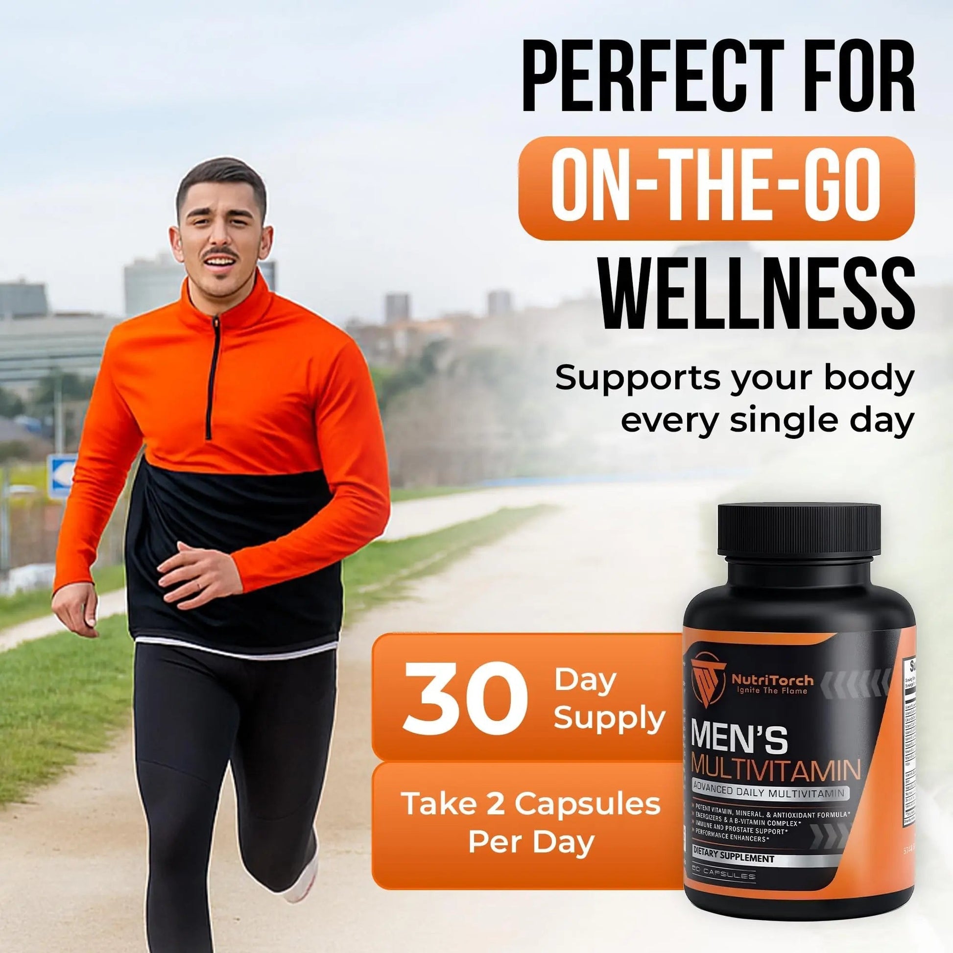 NutriTorch Multivitamin for Men – Adult Dietary Supplement with Vitamins A, C & D, Minerals & Antioxidants for Immune Support, Increased Energy NutriTorchAu supplements