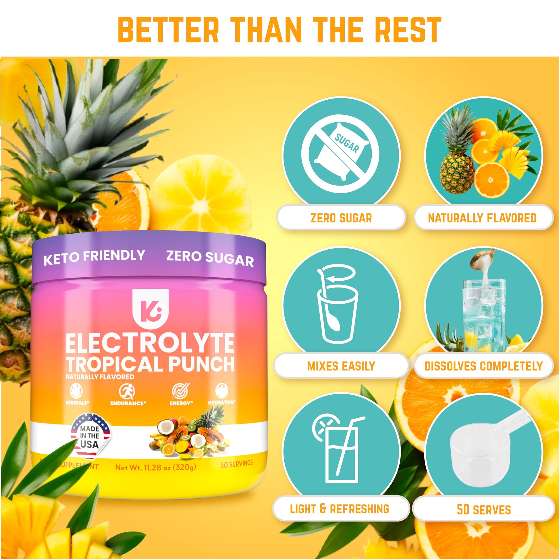 Keppi Keto Electrolytes Powder No Sugar | Zero Carbs | Made in USA | Advanced Hydration KeppiUS supplements