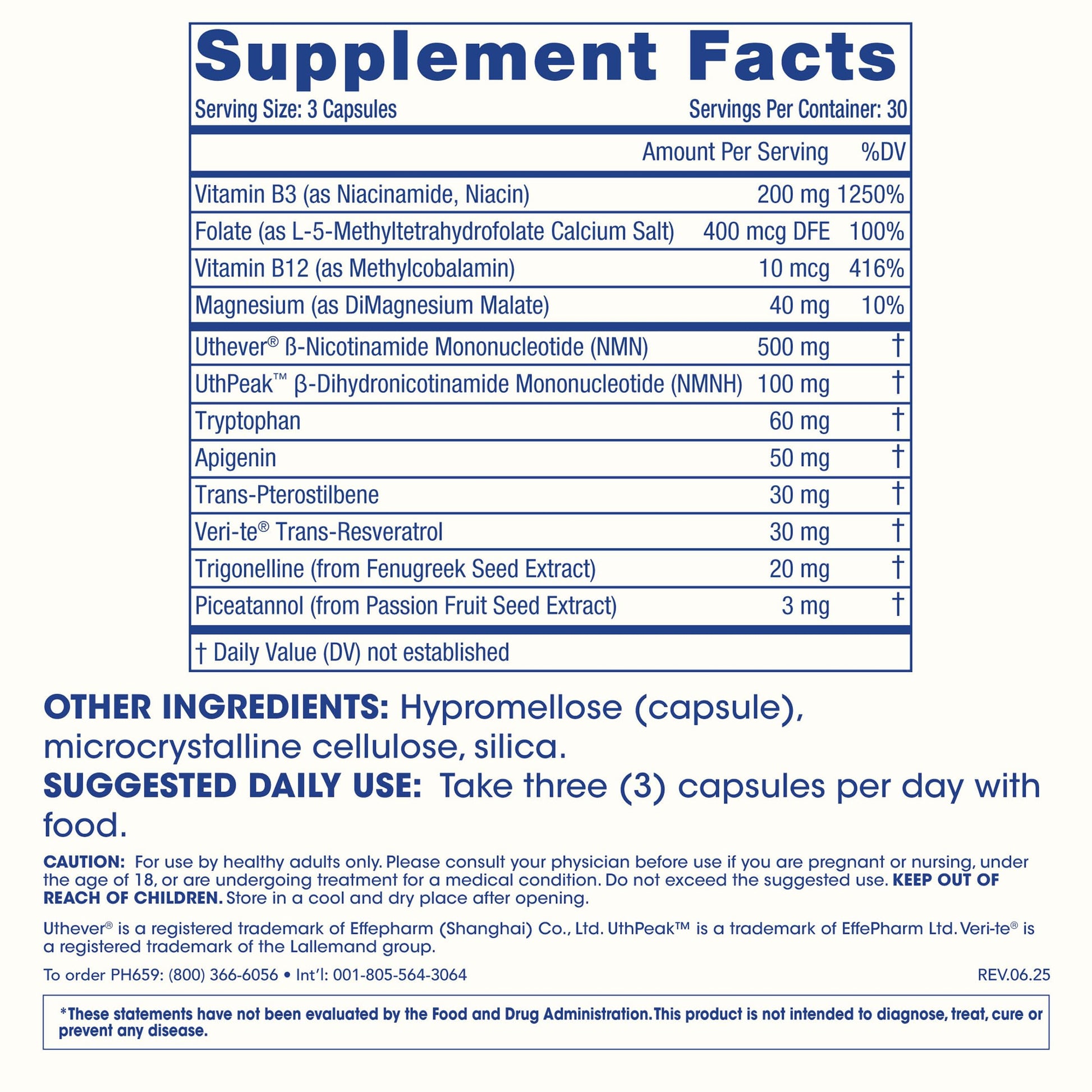 ProHealth NAD Triple Boost™ with NMN 500mg and NMNH 100 mg Plus Apigenin and Trans-Resveratrol. Promotes Longevity, Heart and Brain Health, Activates Sirtuins for Cellular Repair (30 Servings) ProHealthAu supplements