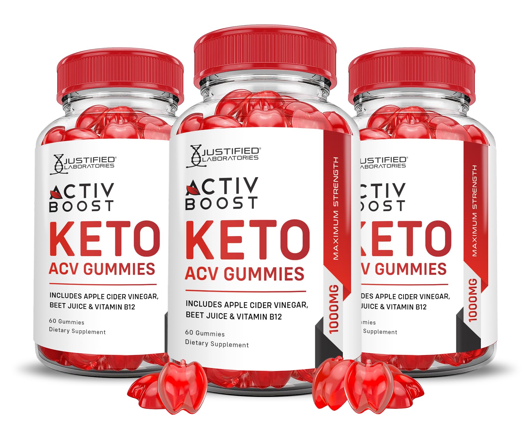 (3 Pack) Activboost Keto ACV Gummies Advanced Formula 1000MG Active Boost Justified LaboratoriesUS supplements