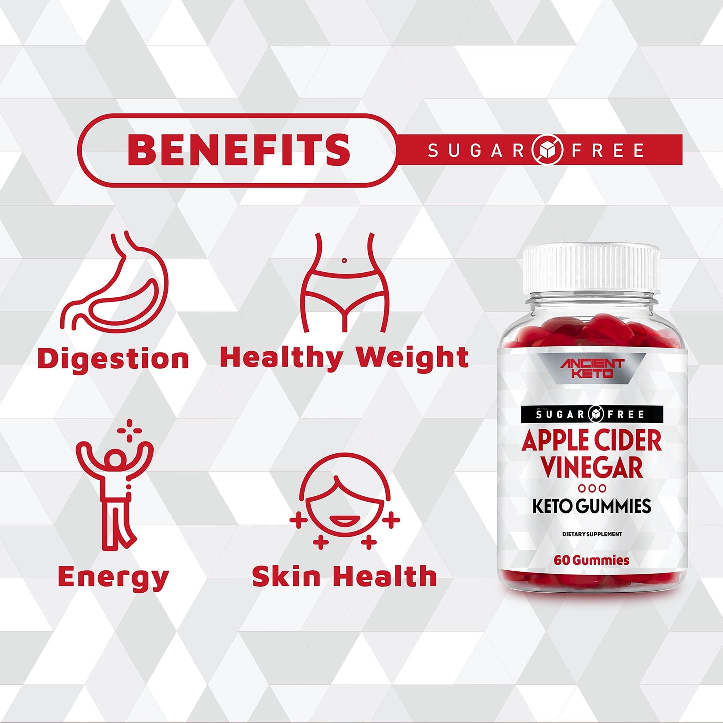 Ancient Keto Sugar Free Keto ACV Gummies, Apple Cider Vinegar Gummy Ancient KetoUS supplements