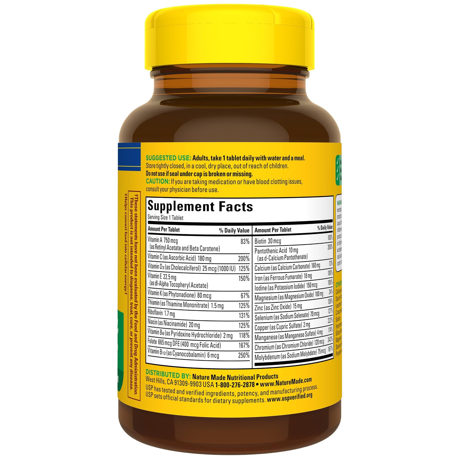 Nature Made Multivitamin Tablets with Vitamin D3 and Iron, 130 Count for Daily Nutritional Support Nature MadeAu supplements