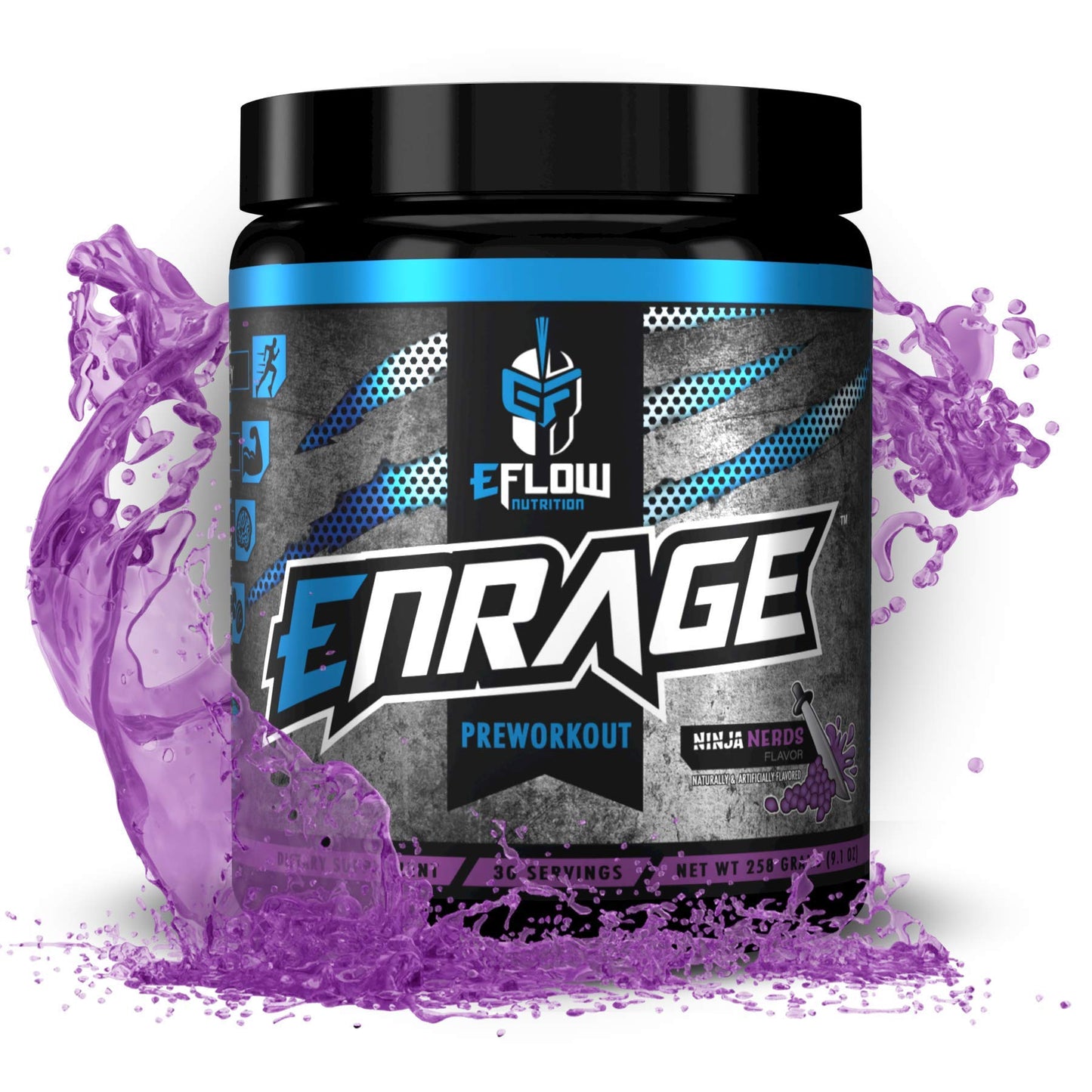 eFlow Nutrition ENRAGE Pre Workout - Energy, Focus, Pumps, and Strength - Ninja Nerds eFlow NutritionUS supplements