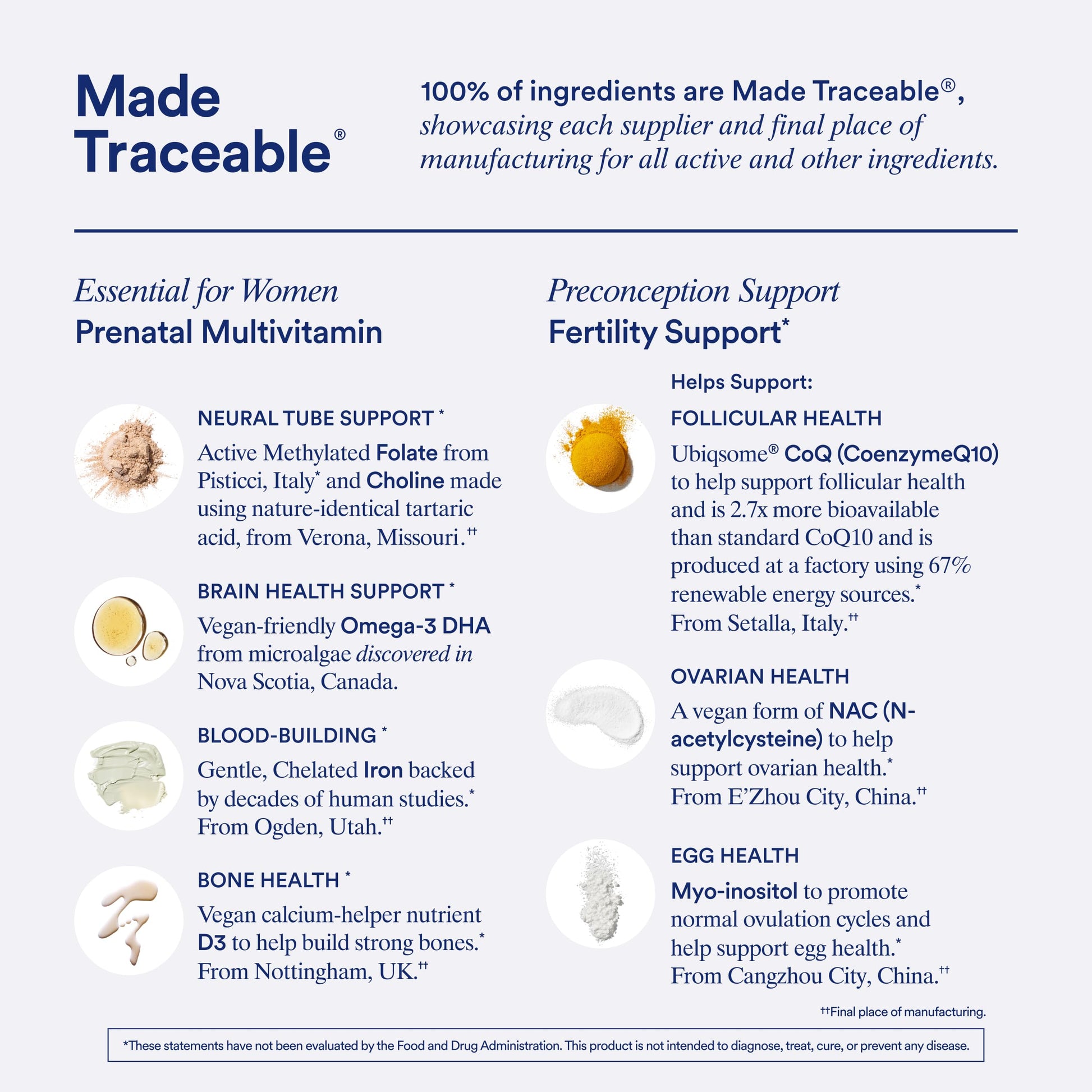 Ritual Preconception Bundle: Essential for Women Prenatal Multivitamin and Lemony Fertility Support Drink Mix Supplement with NAC, CoQ10, and Myo-Inositol. Vegan and Formulated to Support Her.* RitualUS supplements