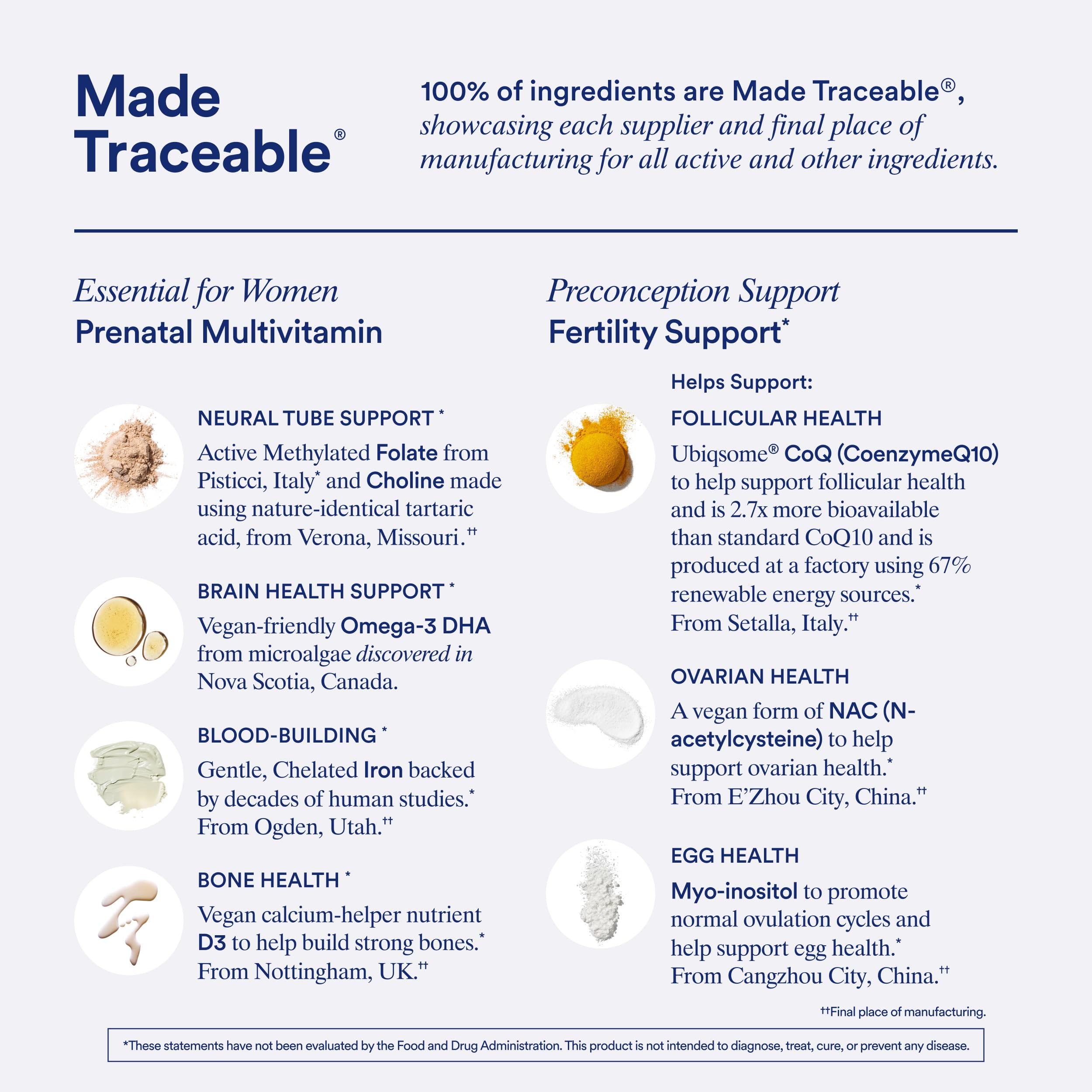 Ritual Preconception Bundle: Essential for Women Prenatal Multivitamin and Lemony Fertility Support Drink Mix Supplement with NAC, CoQ10, and Myo-Inositol. Vegan and Formulated to Support Her.* RitualUS supplements