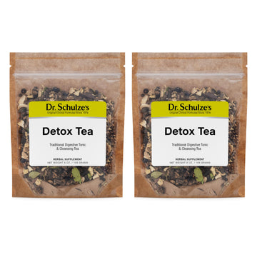 Dr. Schulze's Detox Tea - Gentle Cleansing Tea for Digestive Health - Inner Body Refresh - Bowel Support - Natural, Plant-Based Ingredients - Gluten-Free & Vegan - 6 oz (32 Servings) - 2 Pack Dr. Schulze'sAu supplements