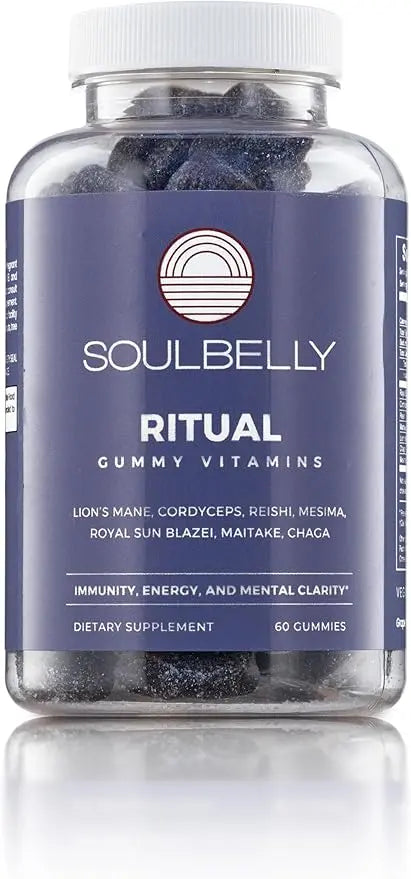 SOULBELLY Multi-Mushroom | Ritual Vitamin Gummies for Energy, Focus and Immune Balance | Vegan | Gluten-Free | Non-GMO | 60 Count SOULBELLYnz supplements