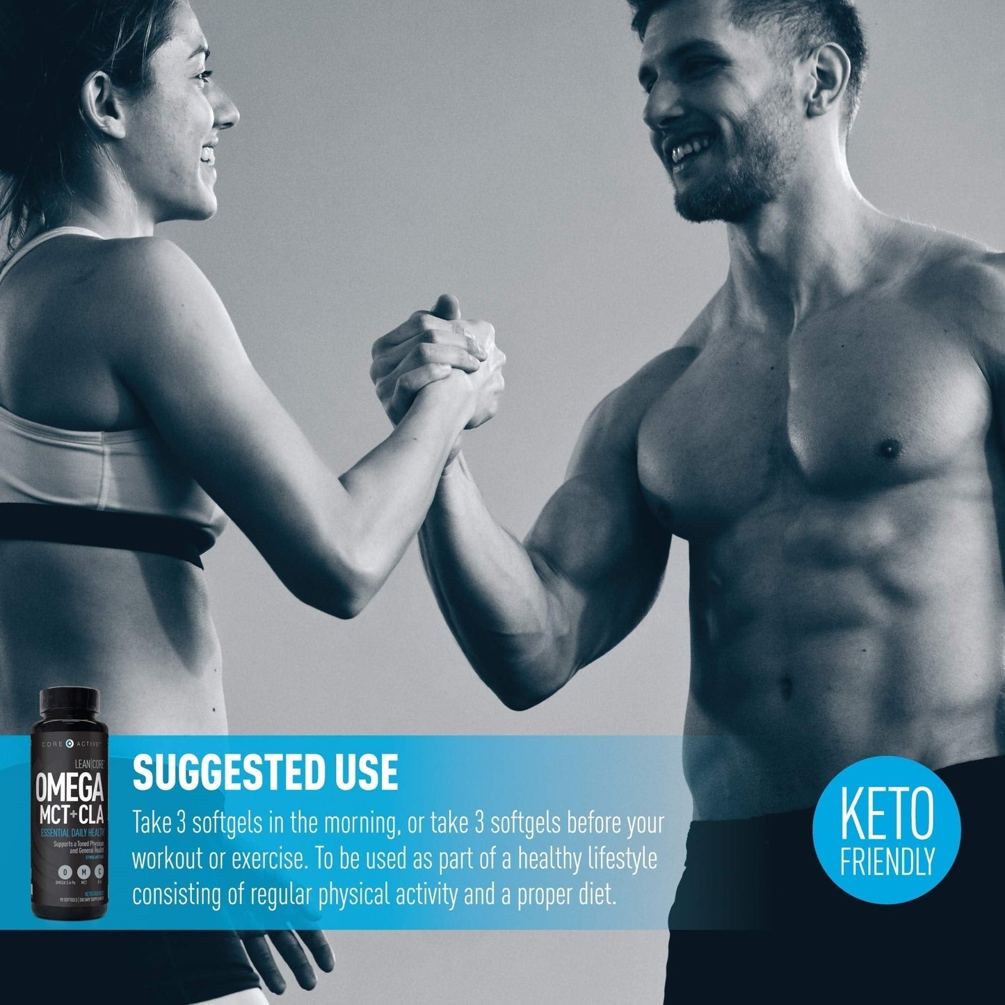 Lean CORE Omega MCT + CLA - Stimulant Free Health Formula, Lean Muscle & Toned (CORE)ACTIVEUS supplements