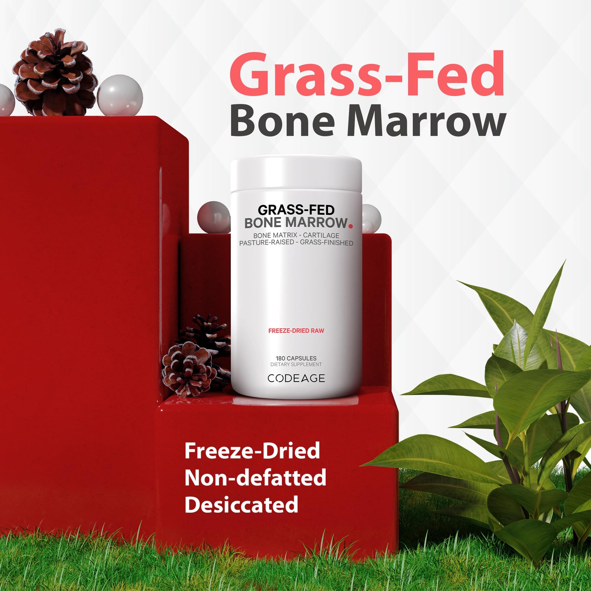 Codeage Grass Fed Bone Marrow, Full Spectrum Whole Bone Extract CodeageAu supplements