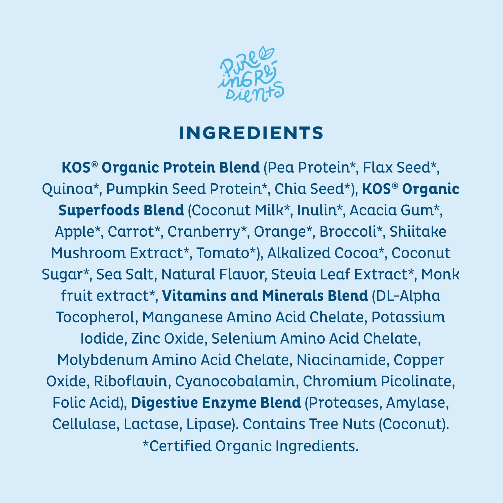 KOS Plant Based Protein Powder, Blueberry Muffin - Organic Pea Protein Superfood KOSUS supplements