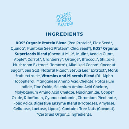 KOS Plant Based Protein Powder, Blueberry Muffin - Organic Pea Protein Superfood KOSUS supplements