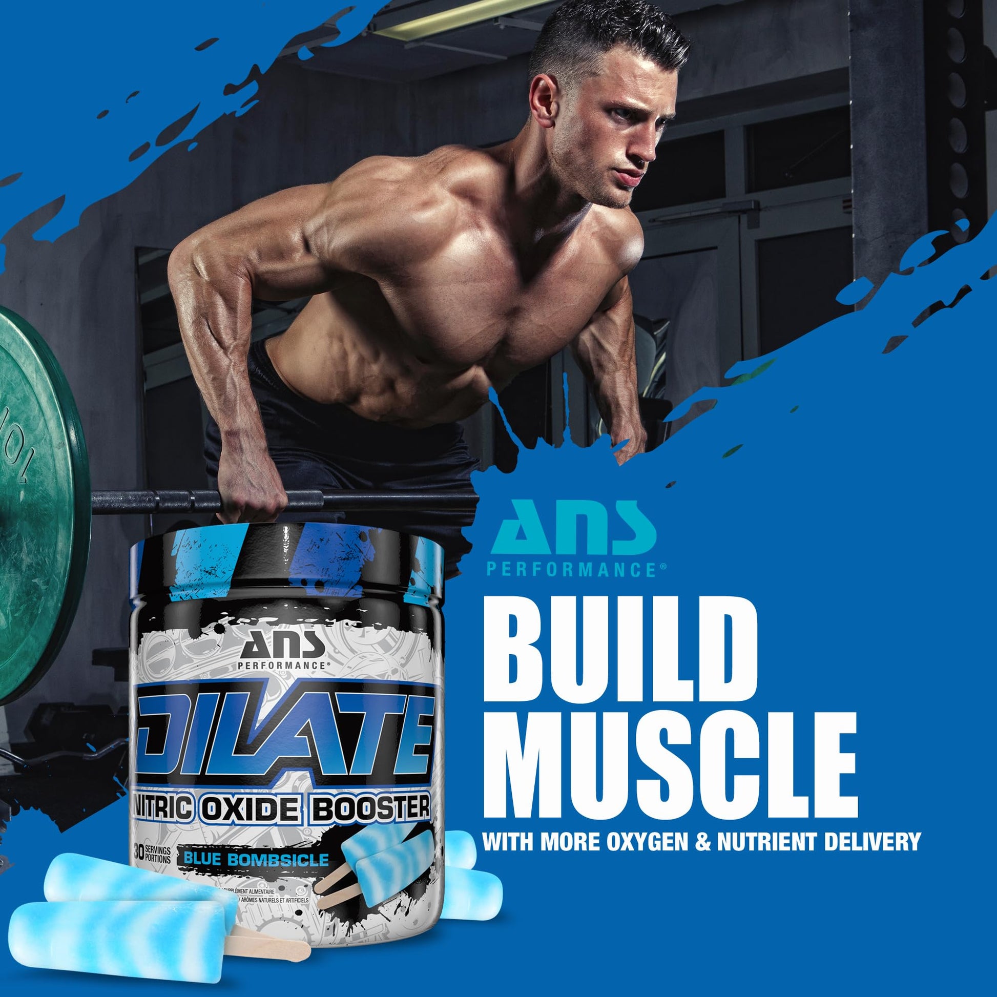 ANS Performance Dilate Pump PreWorkout Powder - Dietary Supplement - Maximizes ANS PerformanceAu supplements