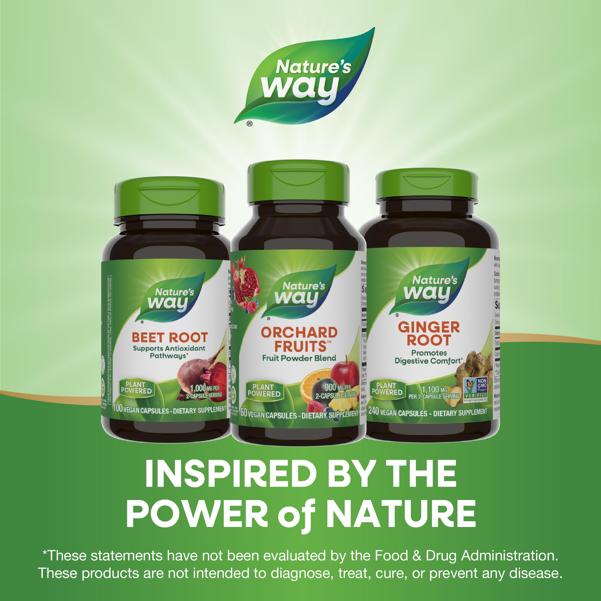 Nature's Way Orchard Fruits, Fruit Powder Blend, Contains 12 Different Fruits, 900mg Per 2-Capsule Serving, 60 Capsules Nature's WayAu supplements
