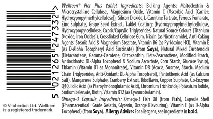 Vitabiotics Wellteen Her Plus - 56 Tablets/Capsules, 56 Count (Pack of 1) WellteenUS supplements