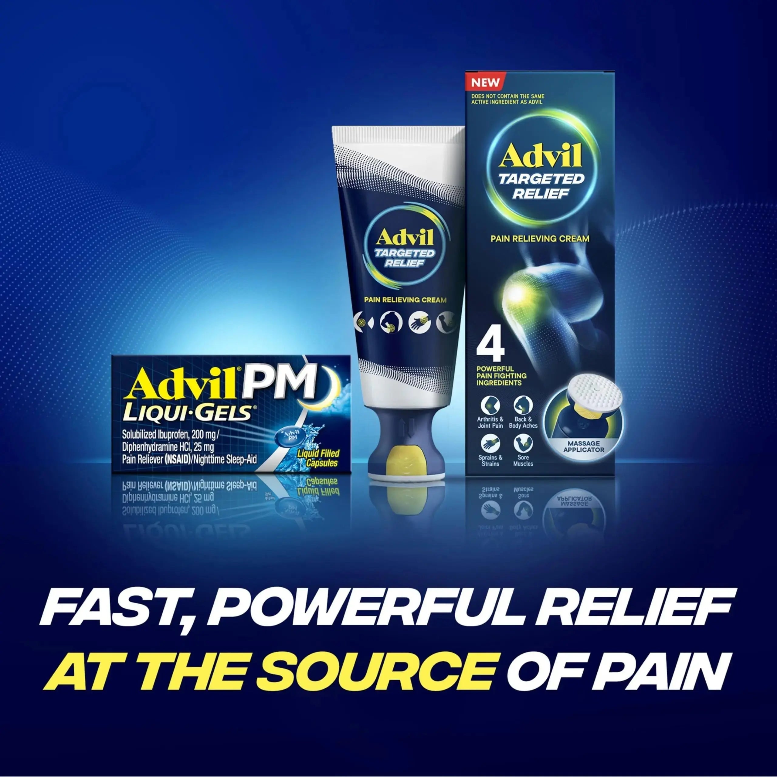 Advil PM Liqui-Gels Pain Reliever and Nighttime Sleep Aid, Pain Medicine with Ibuprofen for Pain Relief and Diphenhydramine HCL for a Sleep Aid - 2x80 Liquid Filled Capsules AdvilAu supplements