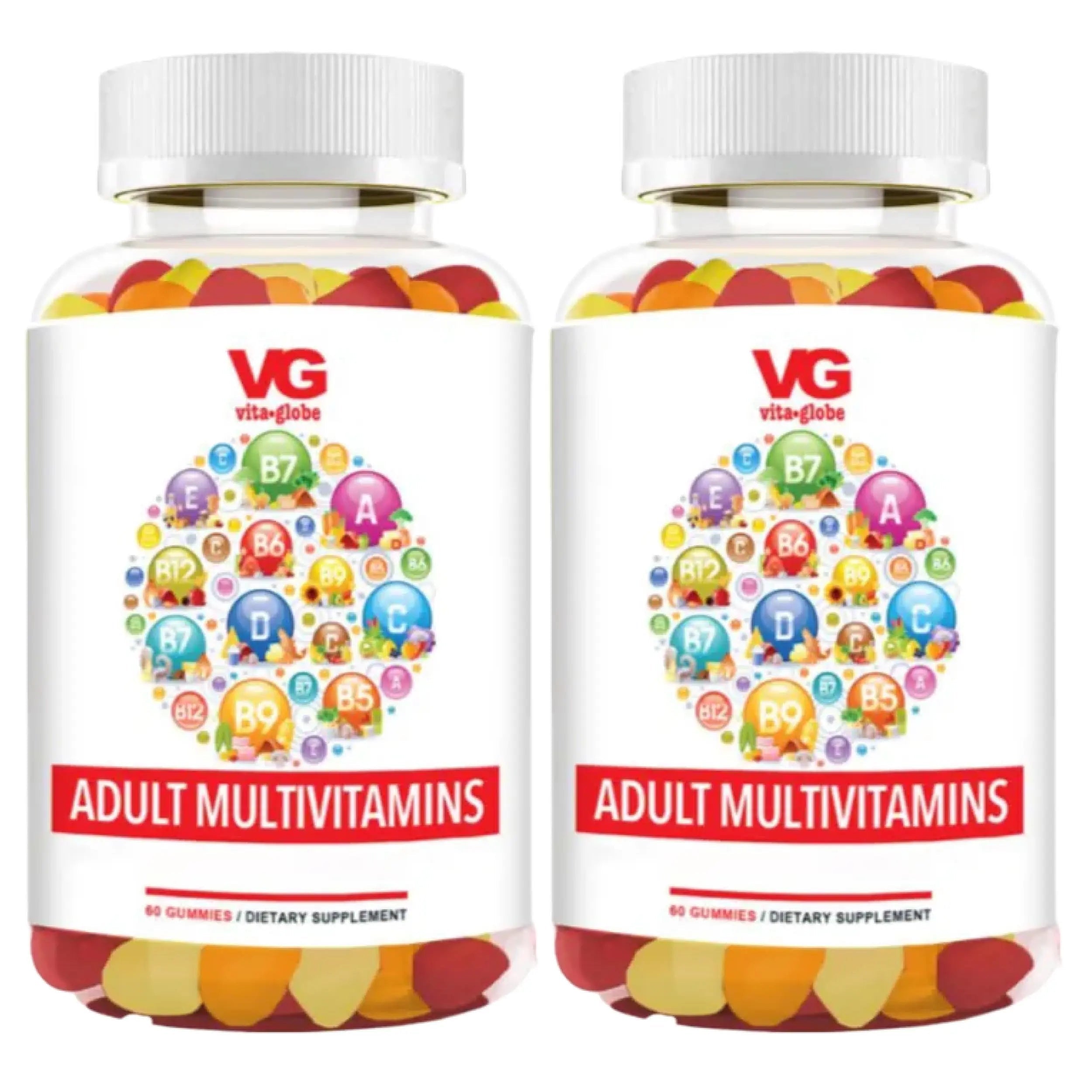 VITA GLOBE Adult Multivitamin Gummies – 9 Daily Vitamins with C, D, E, B6, B12, Folate & Biotin | Delicious Juicy Trio Orange VITA GLOBEAu supplements