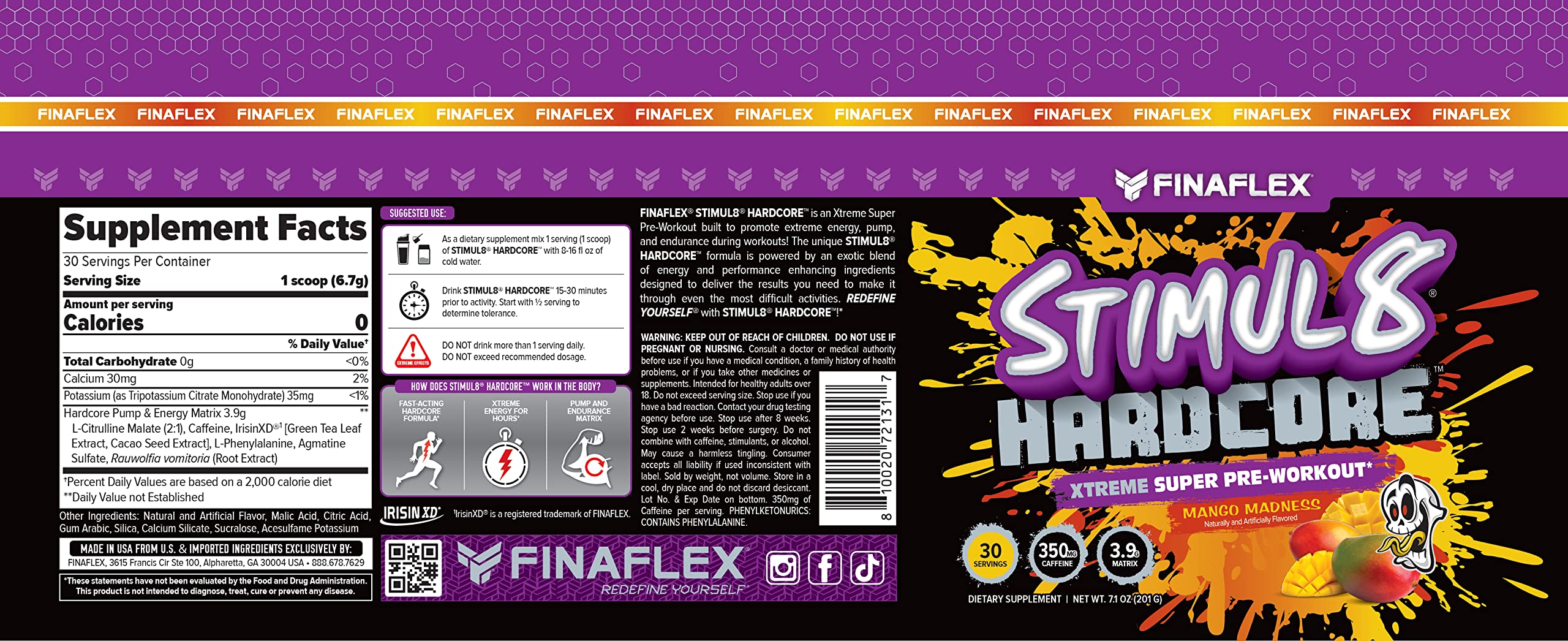 FINAFLEX STIMUL8 Hardcore, Mango Madness - Extreme Energy, Strength & Endurance FINAFLEXAu supplements