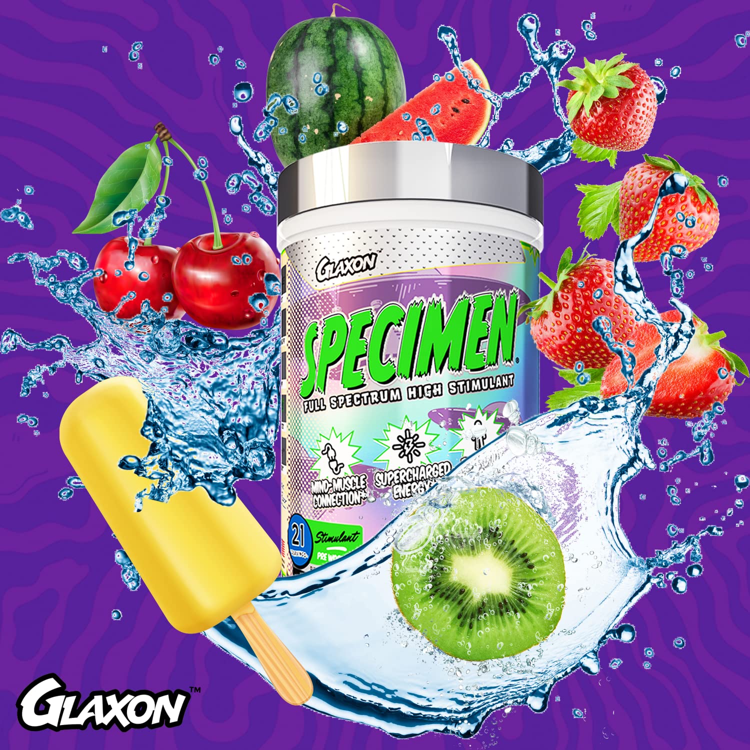 Glaxon Specimen High Stimulant Pre Workout Powder, Preworkout with 300mg Caffeine GlaxonAu supplements