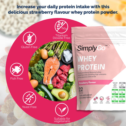 SimplyGo Whey Protein Powder | 900g | Simply Add 30g to Water, Juice or Shakes Simply SupplementsUS supplements
