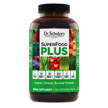 Dr. Schulze's SuperFood Plus - Everyday Superfood Supplement to Support Overall Wellness - Clean, Quality Nutrition - Supports Metabolism & Daily Energy - Gluten-Free & Dairy-Free - 390 Tablets Dr. Schulze'sAu supplements