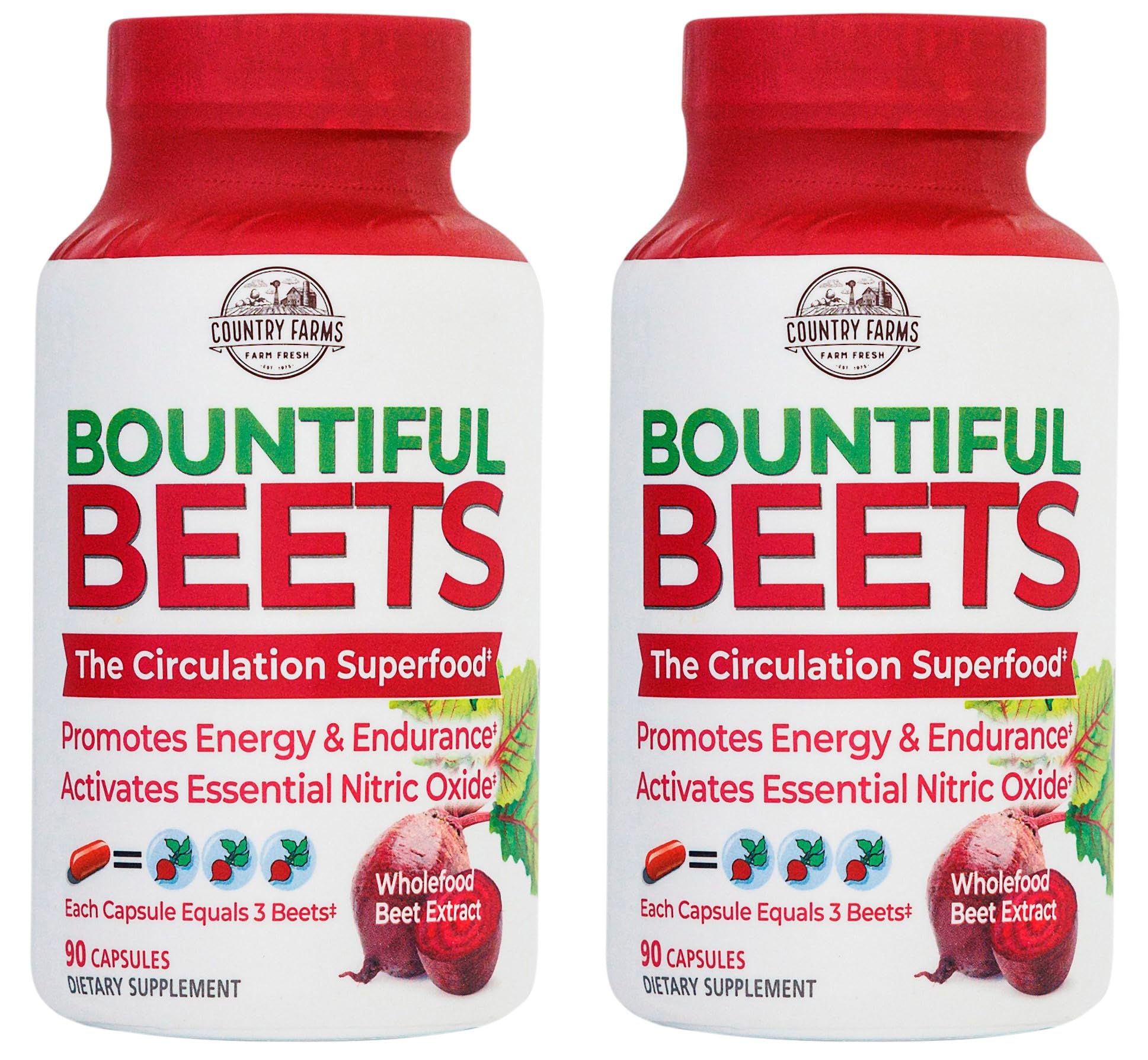 COUNTRY FARMS Bountiful Beets Root Capsules, Wholefood Beet Extract Superfood COUNTRY FARMSAu supplements