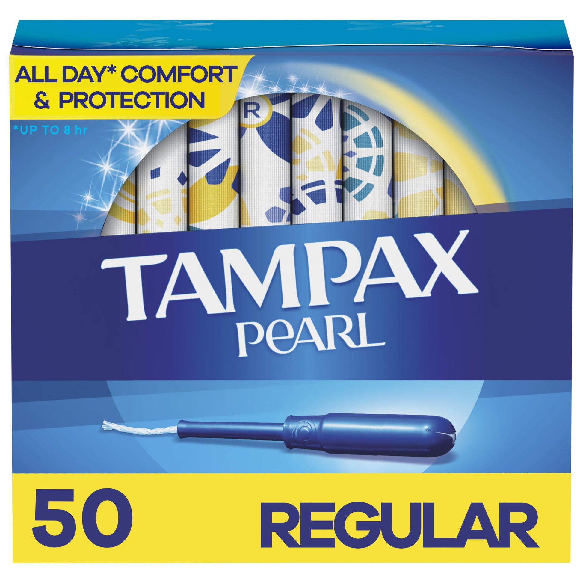 Tampax Pearl Tampons Regular Absorbency, With Leakguard Braid, Unscented, 50 Count TampaxAu supplements