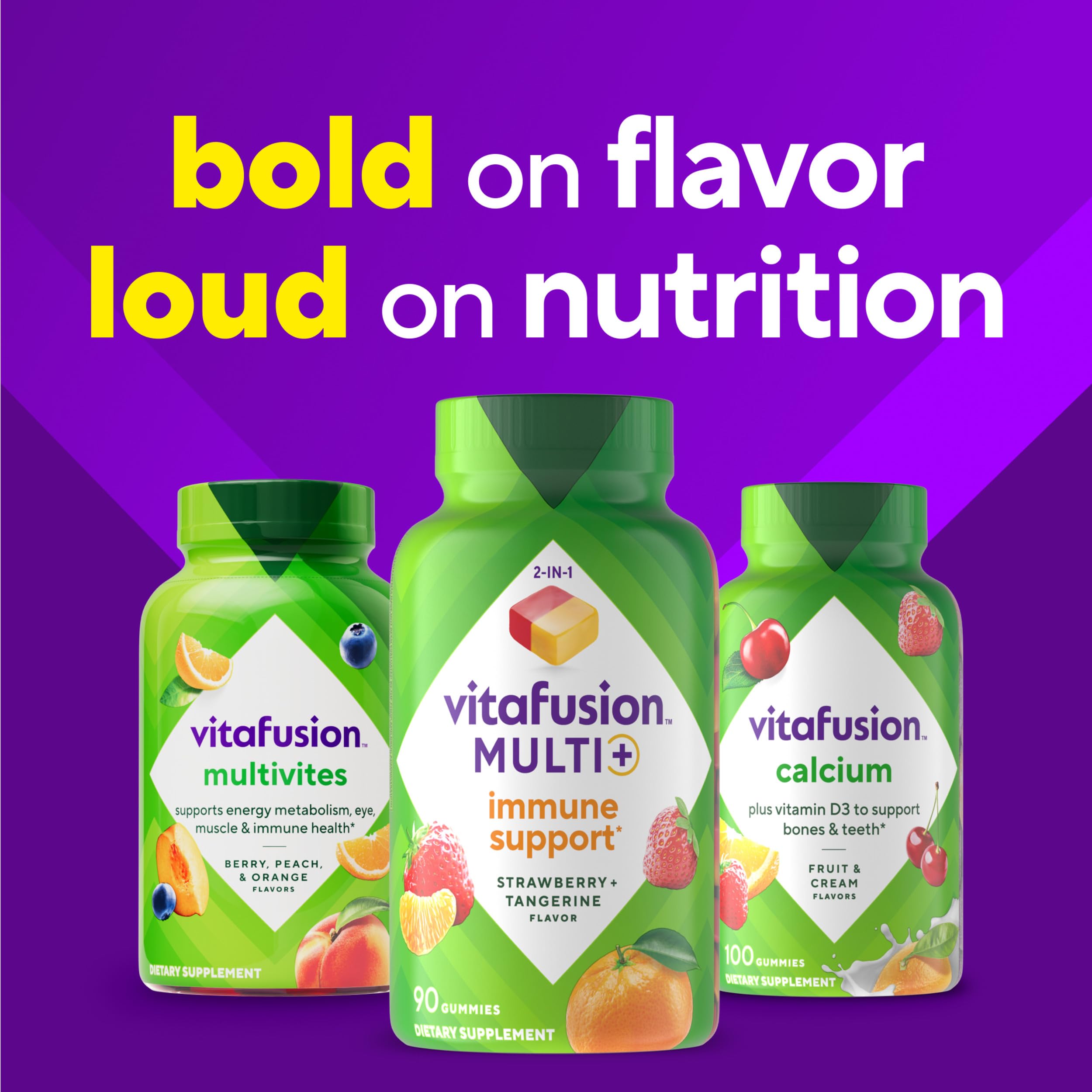 Vitafusion Multi+ Immune Support* – 2-in-1 Benefits & Flavors – Adult Gummy Vitamins with Vitamin C, Zinc VitafusionAu supplements